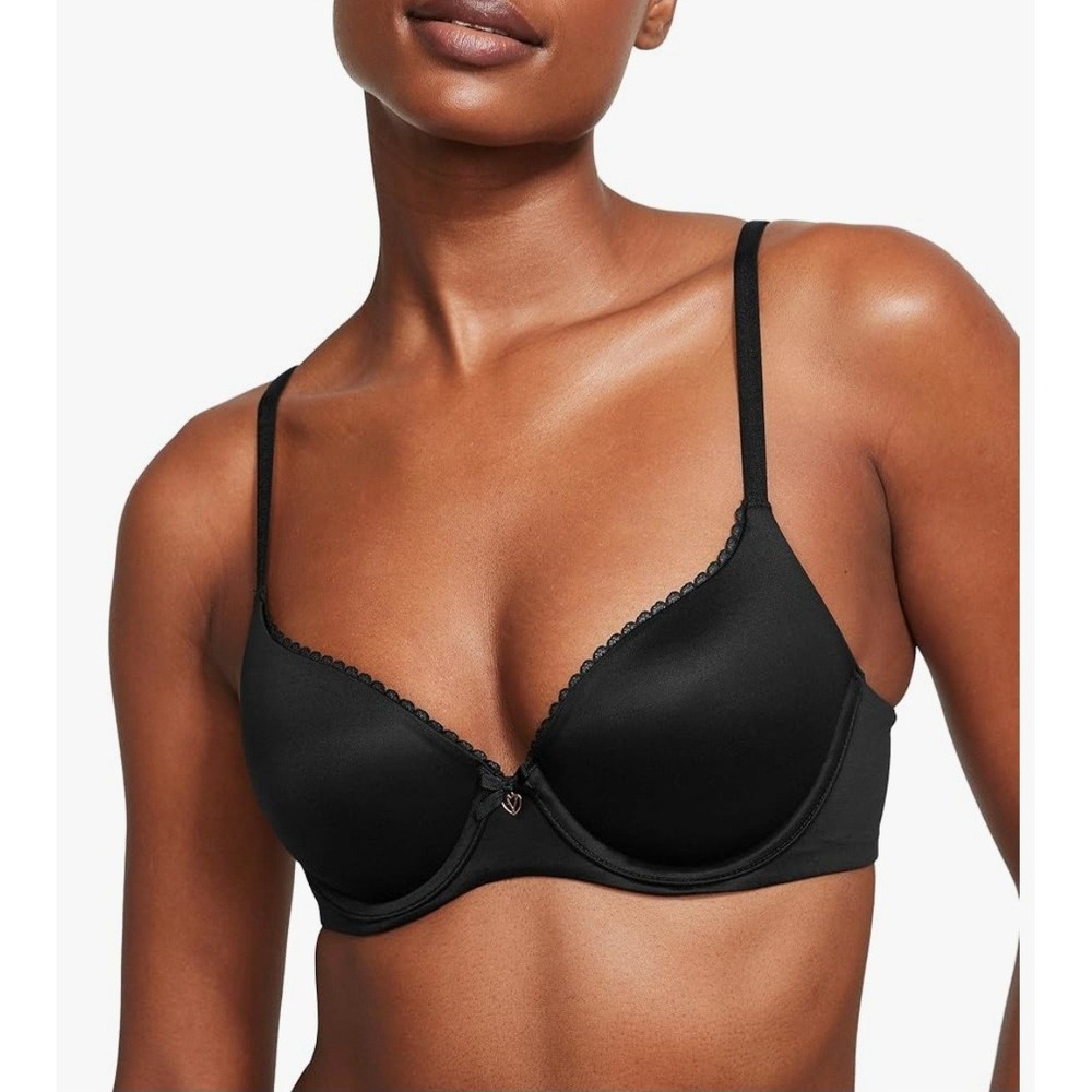 Victoria's Secret Perfect Shape 34DD Black Lightly Lined Demi Bra